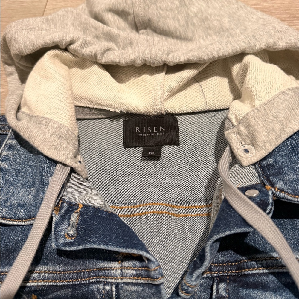 Risen Denim Jacket with Removable Hood - Picture 3 of 6